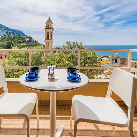 090d- Casa Serena, Vista Mare,5 Minuti A Piedi Dal Mare Apartament Moneglia